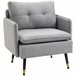 Butaca de Salón Espuma, Acero, Poliéster, Madera Contrachapada Gris