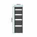 Radiador toallero mural Voss 844 W 17 lamas acero Blanco