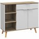 Aparador de Salón Melamina de Madera, Madera de Pino HOMCOM Blanco