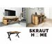 Conjunto Muebles de Salón, Mesa, Aparador, Mueble TV Roble