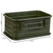 Cesto rectangular de metal impreso Verde