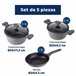 Set 5pcs bateria de cocina aluminio fundido Multicolor
