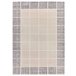 Alfombra geométrica con relieve FLORA - ATTICGO 80x150 Blanco/ Plateado