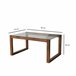 Mesa de centro de madeira 85x55 Marron