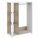 Armario Vestidor Boreal con Cajones y Estantes Blanco/ Madera