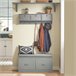 Perchero de pared con 5 ganchos y 3 cajones FRG282-HG SoBuy Gris