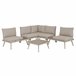 Set de jardín BIARRITZ con sofá y mesa de centro color blanco Blanco/ Madera