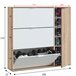 Mueble zapatero 4 Puertas Dana Roble/Blanco Roble