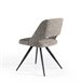 ANGEL CERDA Silla comedor tapizada tela gris Negro