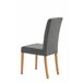 Silla GANT tapizada en pu gris Grafito