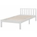 Beliani Cama con somier Madera de pino FLORAC Blanco