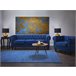 Beliani Conjunto de sofás CHESTERFIELD Azul Marino