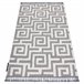 Alfombra MAROC P655 laberinto griego Franjas Bereber marroquí 180x270 Gris