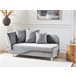 Beliani Chaise longue Terciopelo MERI Gris Claro
