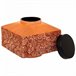 Caja decoración de poliresina Naranja