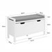 Zapatero Banco con 1 Puerta para Guardar y Ordenar FSR97-W SoBuy Blanco