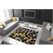 Alfombra GLOSS moderno 400B 86 elegante glamour art deco 3D 180x270 Negro