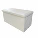 Puff Ottoman Almacenaje Rectangular Polipiel Plegable Beige