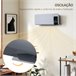 Calentador Eléctrico Pared ABS HOMCOM, hogar - climatización Gris