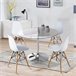 Pack Mesa Redonda de Cristal Templado + 4 Sillas Estilo Nordico 90x90 Transparente