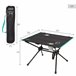 Aktive Mesa camping plegable con portavasos Negro