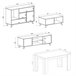 Pack de Muebles de Salón - Aparador + Mesa de Centro + Mueble TV - Modelo Naturale Roble