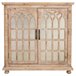 Aparador de madera y cristal de 2 puertas Marron