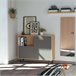 Aparador Anori con Patas para Salón Comedor Gris/ Madera
