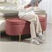 Pie de Cama Terciopelo HOMCOM, hogar - muebles de dormitorio Rosa