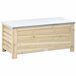 Baúl de Almacenaje Madera de Abeto, Metal Galvanizado Outsunny Marron