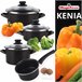 Magefesa Kenia Negra - Batería De Cocina 7 Piezas Negro
