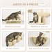 Estantes para Gatos Aglomerado de Madera, Felpa, Sisal PawHut Crudo
