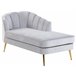 Beliani Chaise longue Terciopelo ALLIER Gris Claro