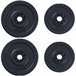 4 Discos de Pesas Plástico, Arena, Cemento HOMCOM Negro