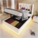 Cama individual de algodón con almacenaje 100x210 Beige