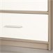 Max Home Cómoda 5 cajones de tela Blanco/ Madera