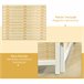 Biombo Separador Madera de Pino, Bambú HOMCOM, hogar - decoración Blanco