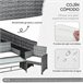 Muebles de Ratán Poliéster, Ratán PE, Vidrio, Metal Outsunny Gris