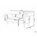 Beliani Chaise longue derecho Terciopelo LATTES Gris