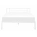 Beliani Cama con somier Metal CUSSET 147x209 Blanco