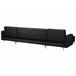 Beliani Sofá cama Terciopelo ABERDEEN Negro