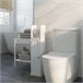 Armario de Baño MDF, Melamina de Madera kleankin, hogar - baño Blanco