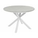 Beliani Conjunto de comedor MALETTO/GROSSETO Blanco/ Gris