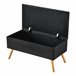 Banco Salford tapizado con almacenaje Salford 79x39 Negro