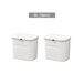 Pack de 2 papeleras recogedores  multifuncionales Blanco