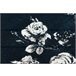 Alfombra GNAB Flores rosas 140x200 Azul Marino