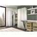 Armario multiusos 2 puertas efecto madera 45 Blanco