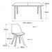 Mesa extensible Helga 120, 6 sillas Nora Blanco