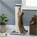 Rascador para Gatos Aglomerado de Madera, Felpa, Sisal PawHut Gris