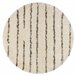 Alfombra FLUFFY 2371 circulo shaggy rayas 160x160 Crema